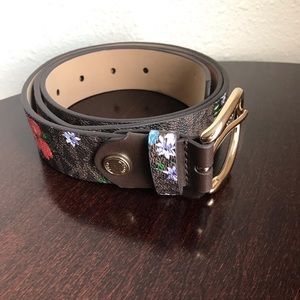 Michael Kors Brown Floral Belt